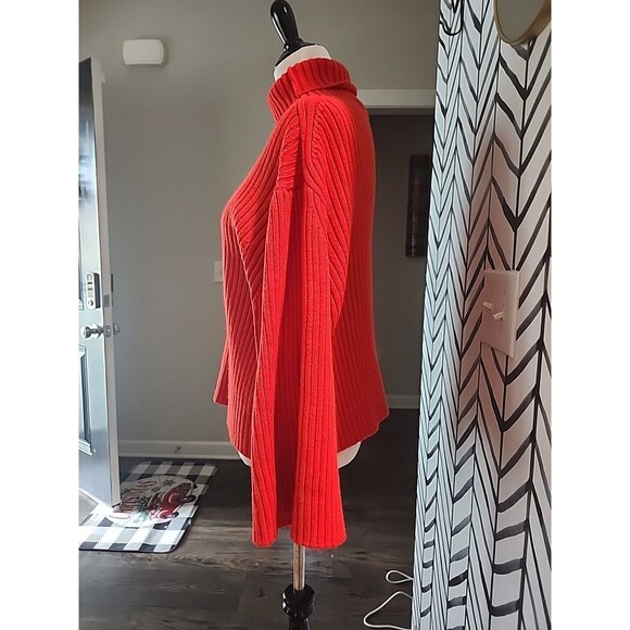H&M LOGG Turtleneck Sweater  Womens Medium Red Thick Warm J1‎ - Picture 5 of 9